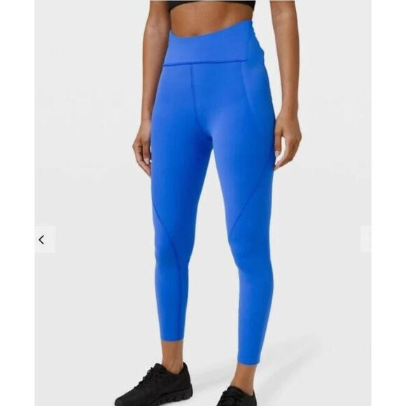 Lululemon Free To Speed HR Tight Leggings 25” Size 6 Wild Blue‎ Bell Athletic - Picture 1 of 10